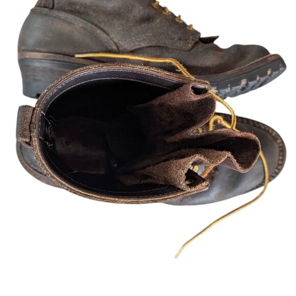 Drew\'s Boots - Est 1918 - Drew\'s All Brown Roughout Work Boots - Size 10